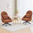 Areyah Swivel Accent Chair with Pillow Comfy Lounge Chair-865267197