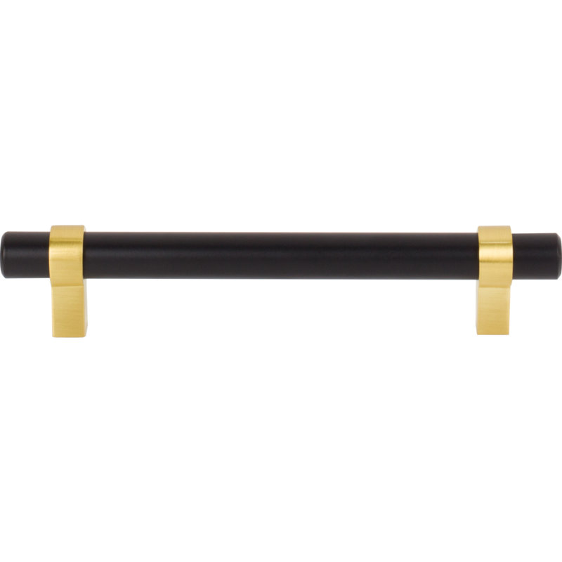 Key Grande Bar / Handle Pull, Matte Black/Brushed Gold