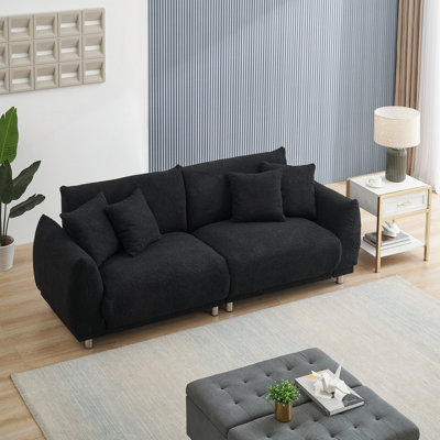 Canapé modulaire à accoudoirs arrondis 86,6 po Ambus