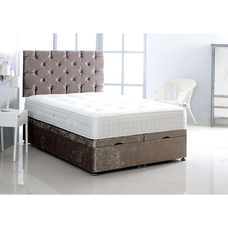 Marisol Upholstered Ottoman Storage Bed, Super King (6'), Truffle