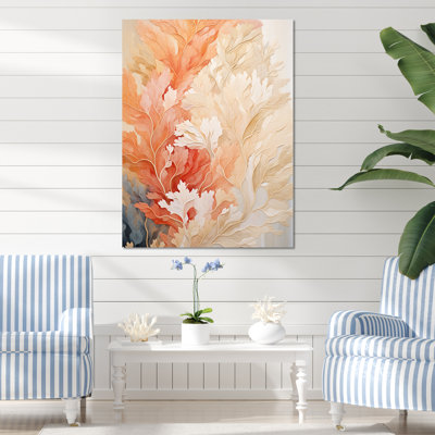 «Pink and White Coastal Coral Collage VI», reproduction sur toile