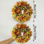 Couronne d'automne de ferme de 45 cm / 17,7 po, décor d'automne rustique avec accents d'eucalyptus et de récolte, couronne artificielle durable pour porte d'entrée et pour utilisation intérieure / extérieure-2053124695