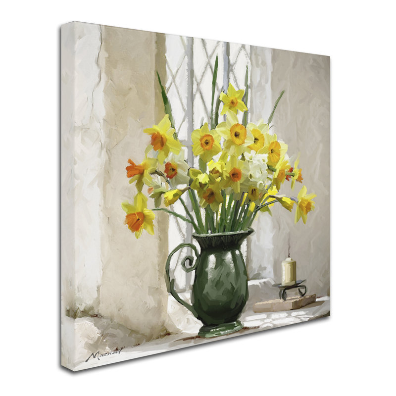 Armand 'Daffodils' Print on Canvas, 18" H x 18" W x 2" D