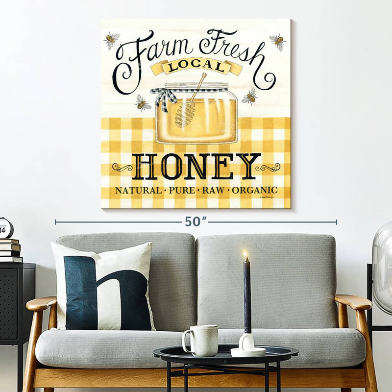 Plaque murale Khylige Farm Fresh Honey, H 33 po x l 33 po