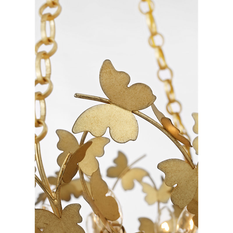 Julie Neill 8 - Light Chandelier, Gild