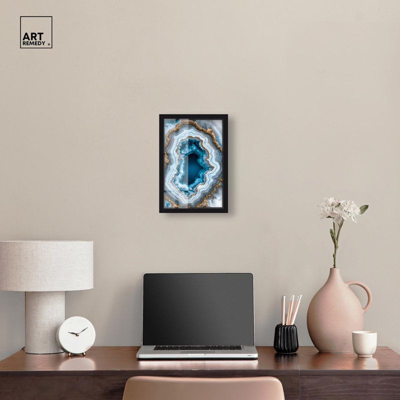 «Godeed Geode Eye II Shadowbox Print» par Art Remedy, Noir, H 16 po x l 11 po