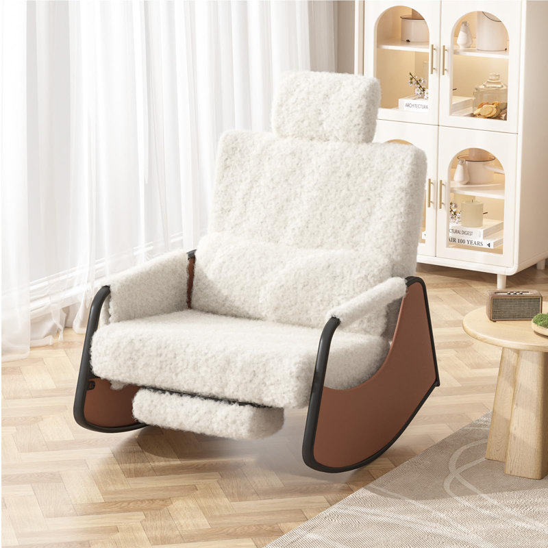 Fauteuil inclinable avec fauteuil à bascule oscillant avec repose-pieds rétractable et dossier réglable