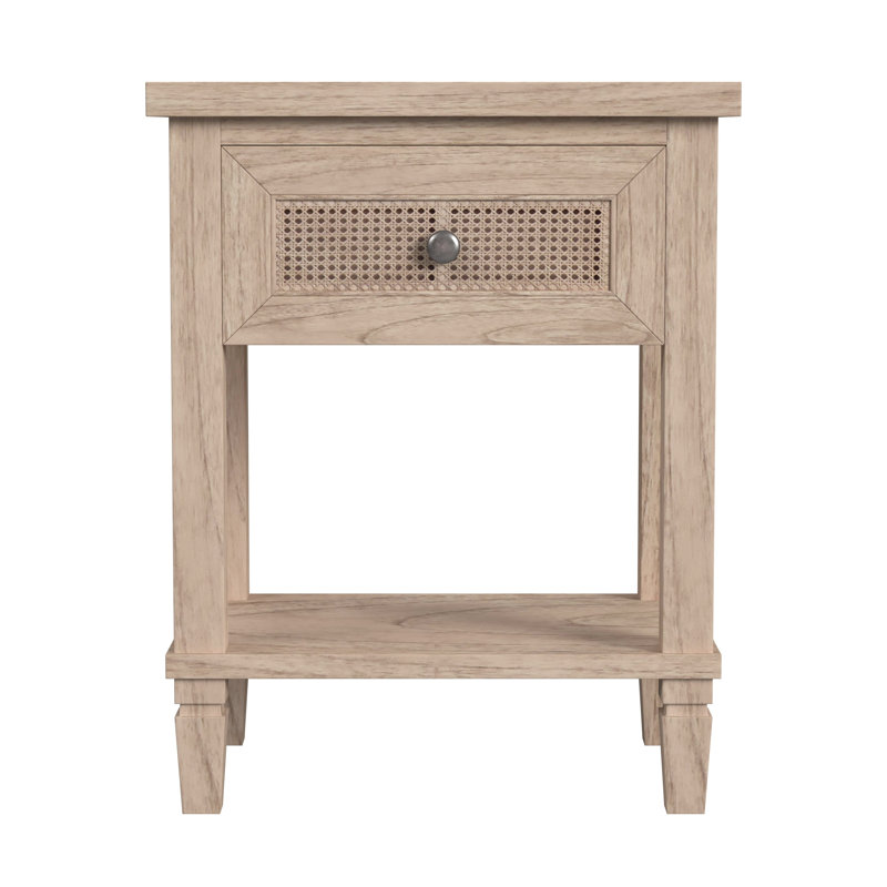 Flagstaff 1-Drawer Cane Nightstand, Desert Sand