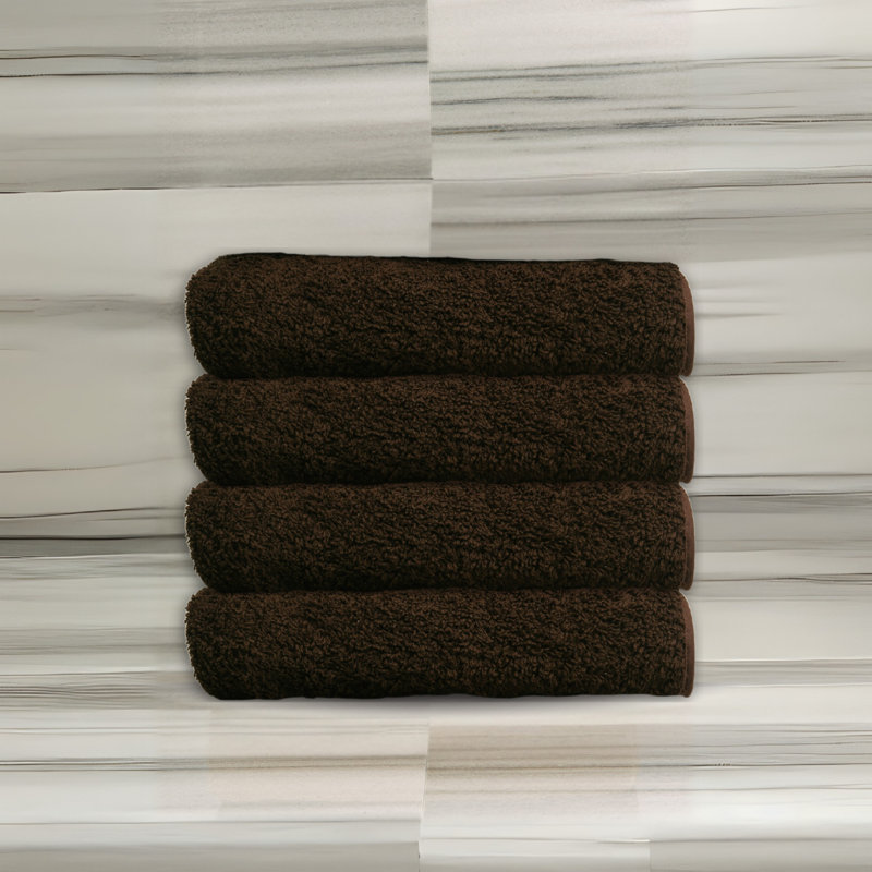 Hammam Piped Guest Towels, Brown