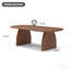Table basse 47,24 "ovale - Placage de bois massif, Mid-Century moderne - Noyer