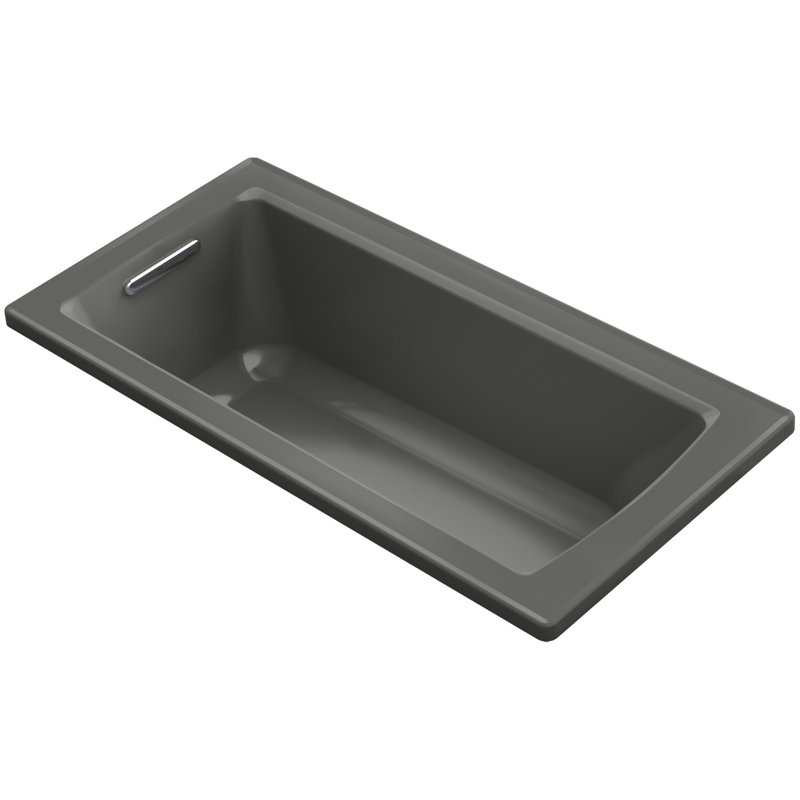 Archer 60" x 30" Drop-in Soaking Bathtub, Thunder Gray