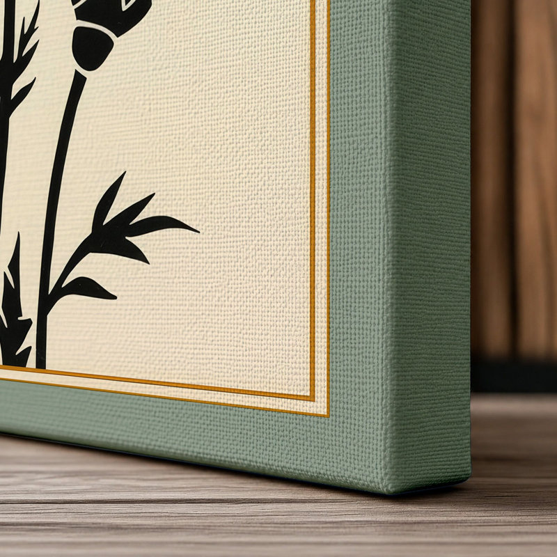 Crimson Carnation Botanical - Wrapped Canvas, 18x12 - 45.7 x 30.5 cm, Sage Border