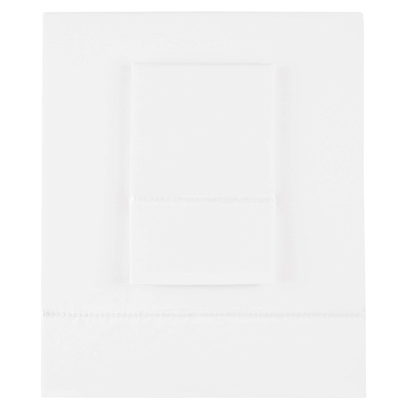 Dottie Embroidered Sheet Set, Queen Sheet Set, White