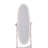 59.25" Tall Standing Wooden Floor Mirror With White Finish, Oval Shape-905626142