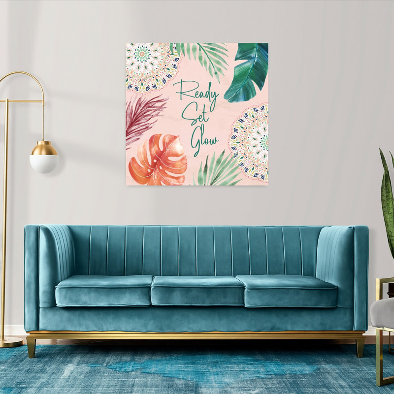 Art tropical, paysage tropical, H 36 po x l 36 po