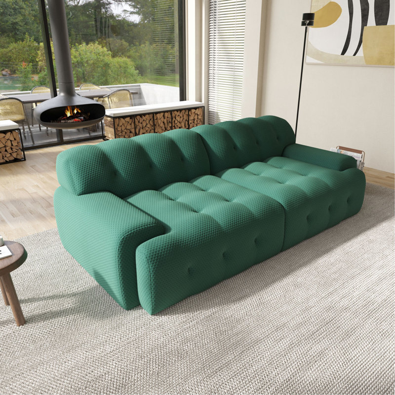 Causeuses modulaires en tricot 3D, Vert