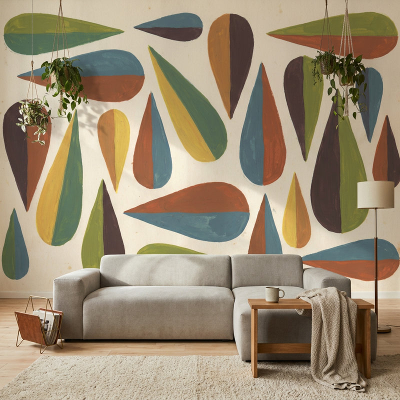 Décoration murale Mid Mid Century, Non-Woven Nonpasted, 160 po x 108 po