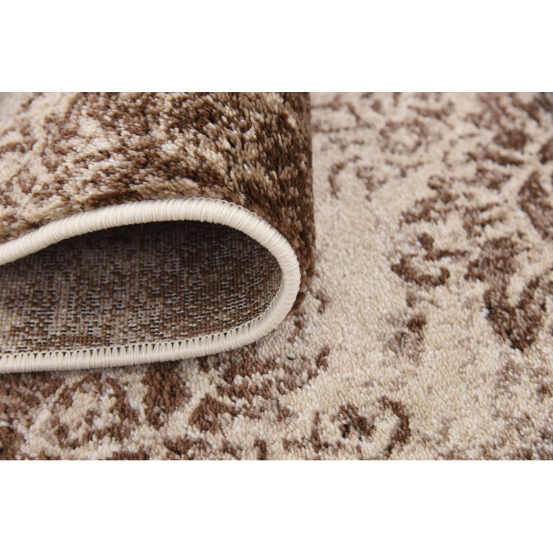 Tapis beige Country & Floral, Tapis de couloir 3 pi x 9 pi 10 po