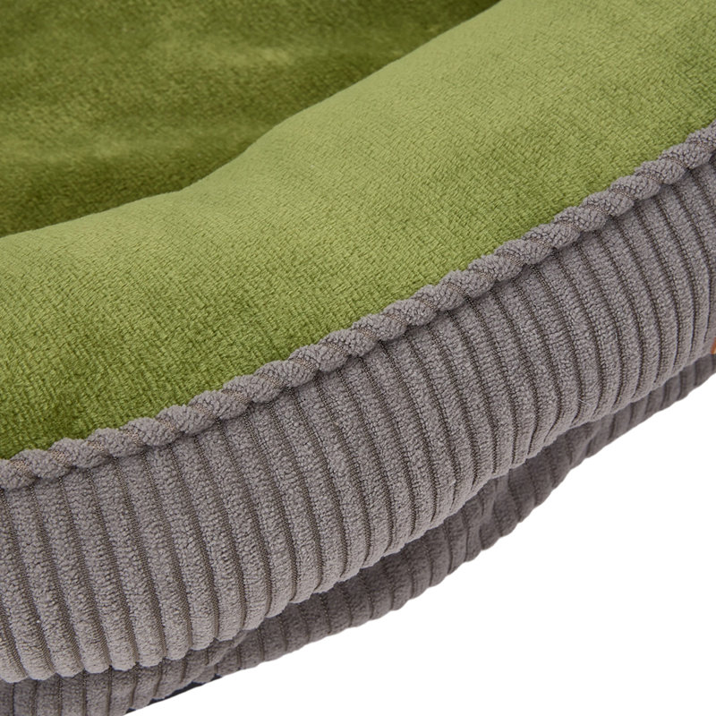 Polyester Pet Bed, Grey/Green, 12.5cm H x 60cm W x 50cm D
