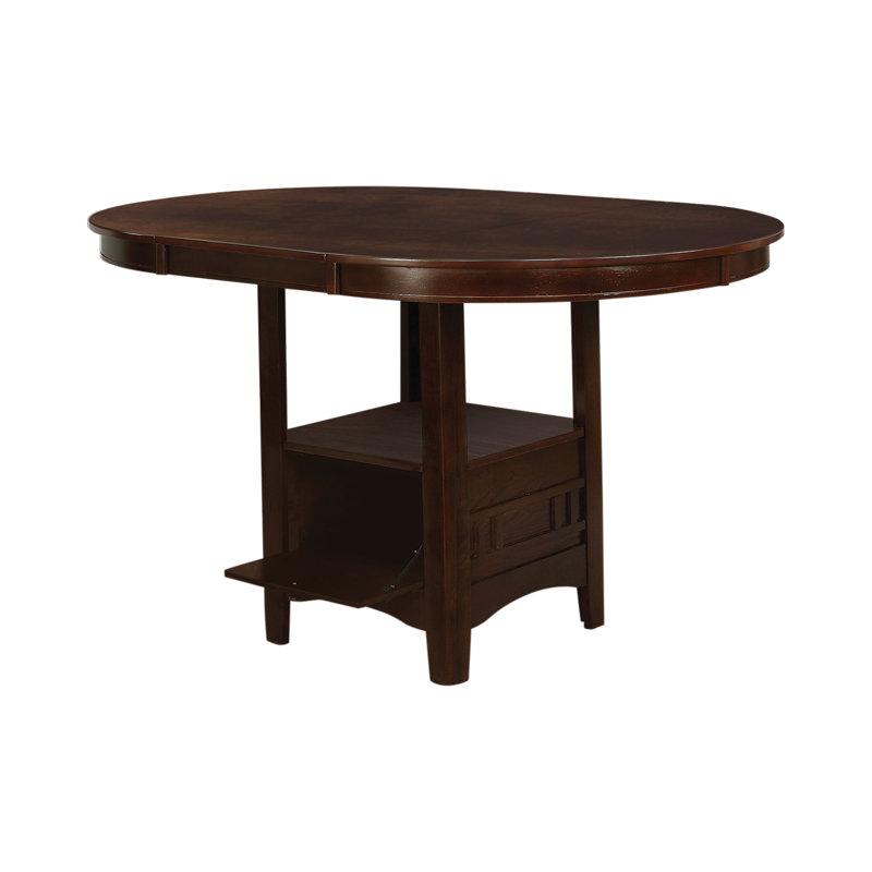 Extendable Oval Dining Table, Warm Brown