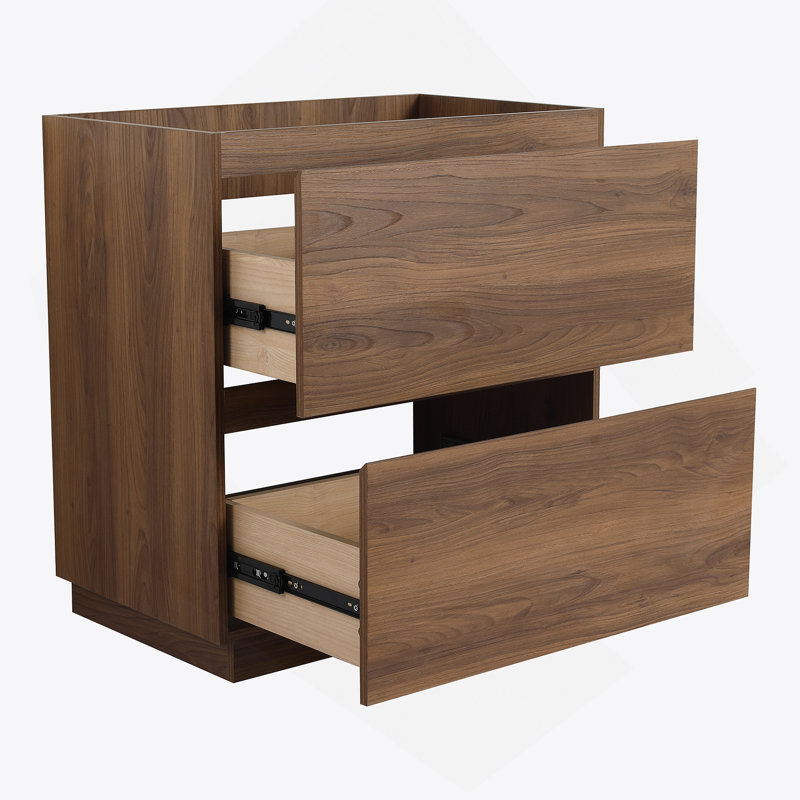 Meuble-lavabo de 30 po sans lavabo supérieur, Brun