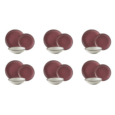 Moon Piece Ceramic Dinnerware Set - Service for 6