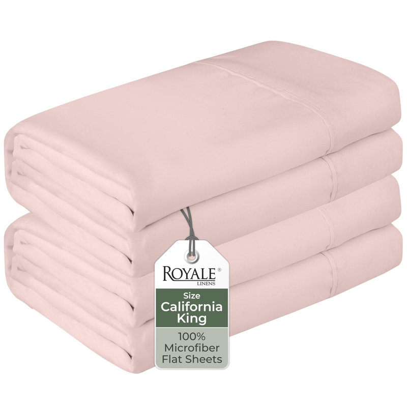 Royale Linens 2 Pack Bulk Set | Top Sheets | Soft Microfiber | Stain Resistant | for Hotel Massage Table Hospital Dorm | Sold Separately
