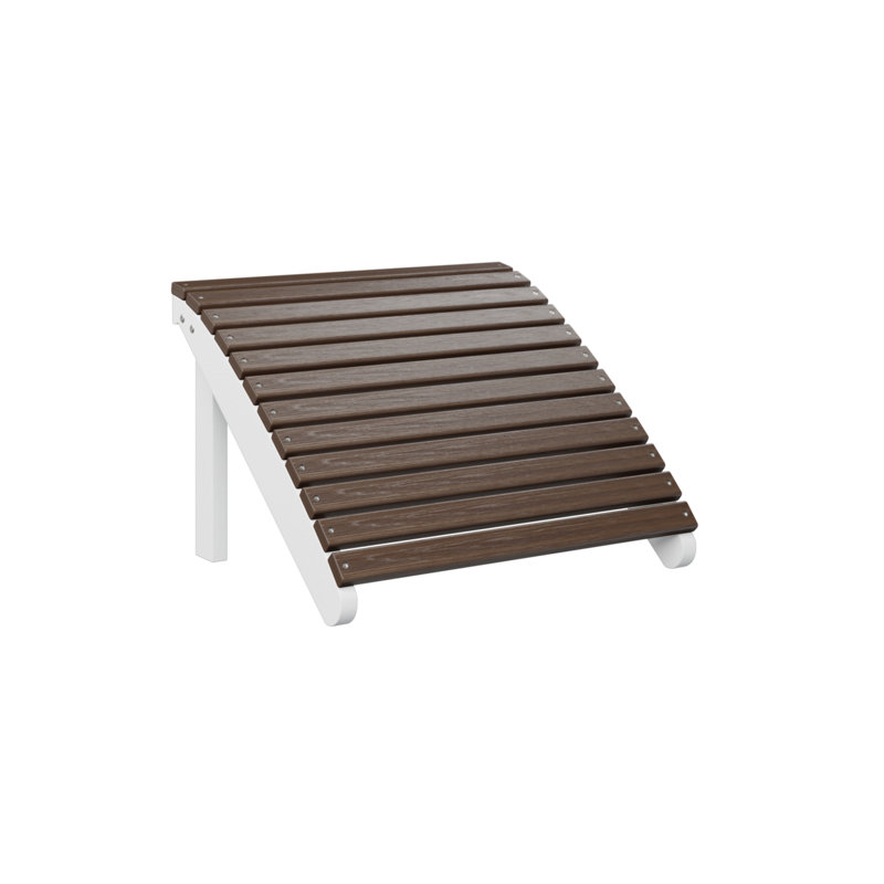  Tabouret Adirondack régulier en noyer brésilien avec base blanche, Imbuia
