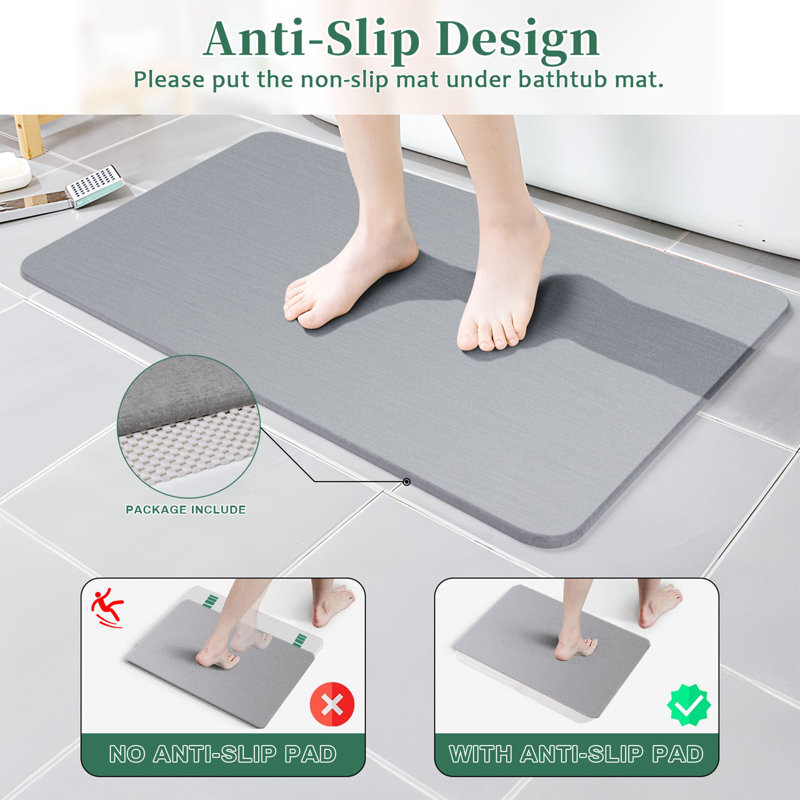 Tapis de bain à séchage rapide Diatomite