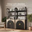 Meuble télé moderne avec rangement, chameau-129024972