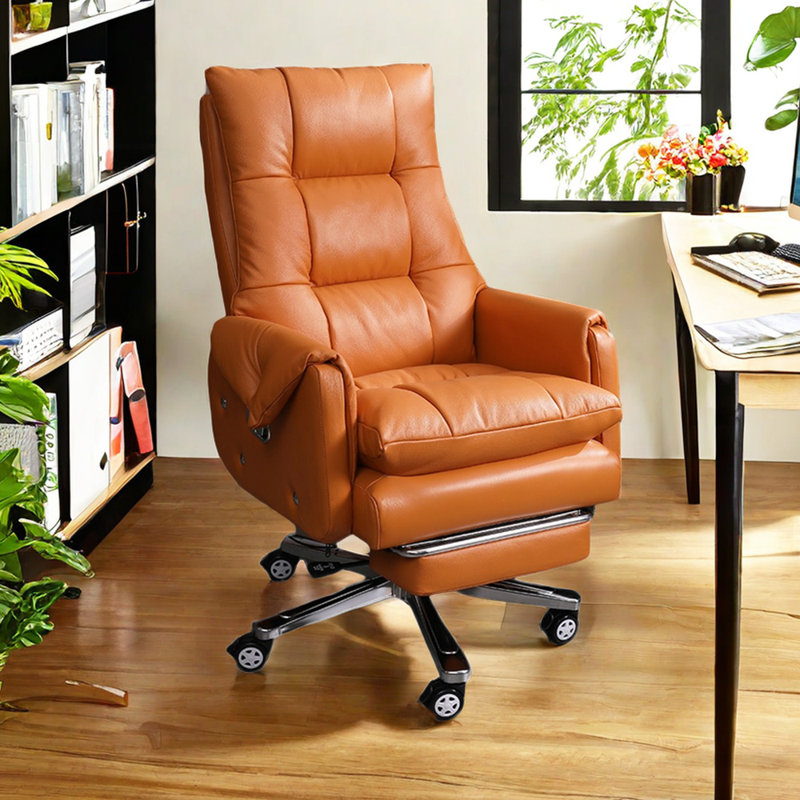 Executive Chair with Headrest, Orange