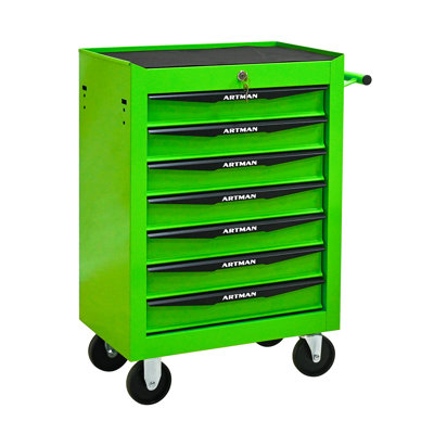 20" 7-Drawer Rolling Metal Tool Chest With Ball-Bearing Slides - Lockable Steel Tool Storage Cabinet With Brake Casters