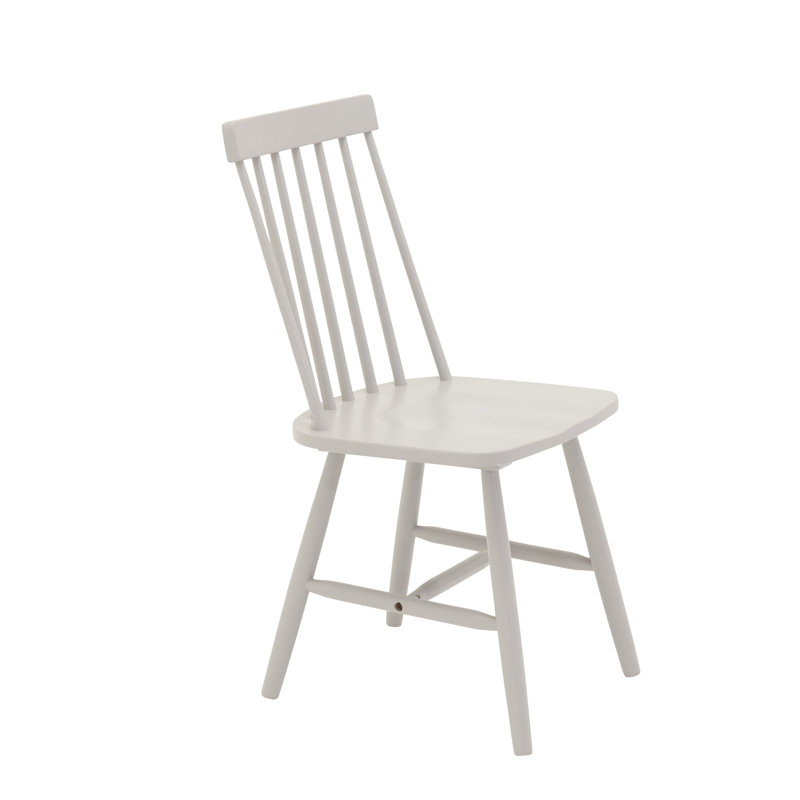 Crossett 45.5cm H Solid Wood Slat Back Side Chair, Light Grey