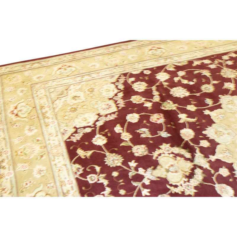 Handmade Silk and Wool Area Rug