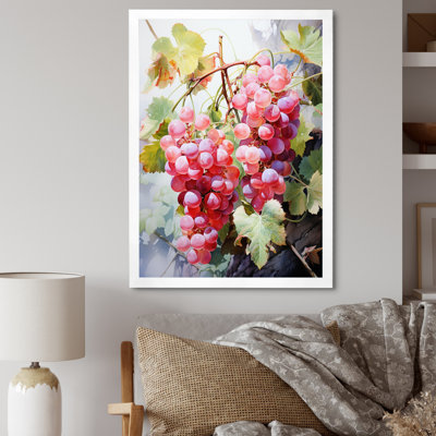 Raisins roses - Impression sur toile