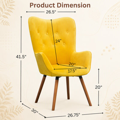 Fauteuil d'appoint capitonné en velours soyeux pour la décoration intérieure, offrant luxe et confort au quotidien