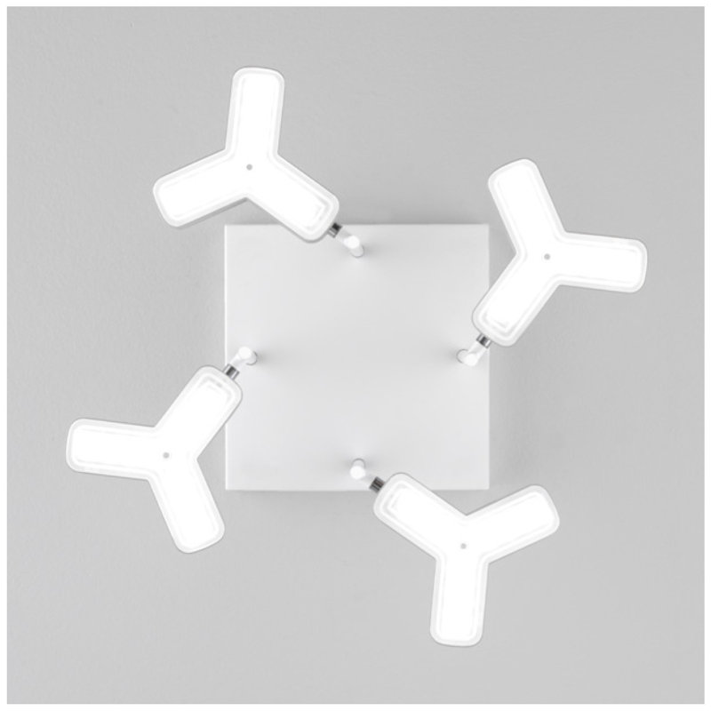 Dayton LED Semi Flush Mount, Lacquered matt white