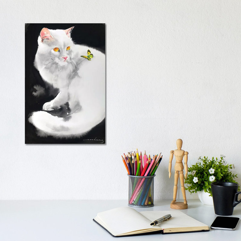 Flighty Moment 1 Piece Wrapped Canvas Painting, 20.32 cm H x 30.48 cm W