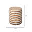 Interwoven Wood & Buffalo Bone Side Table