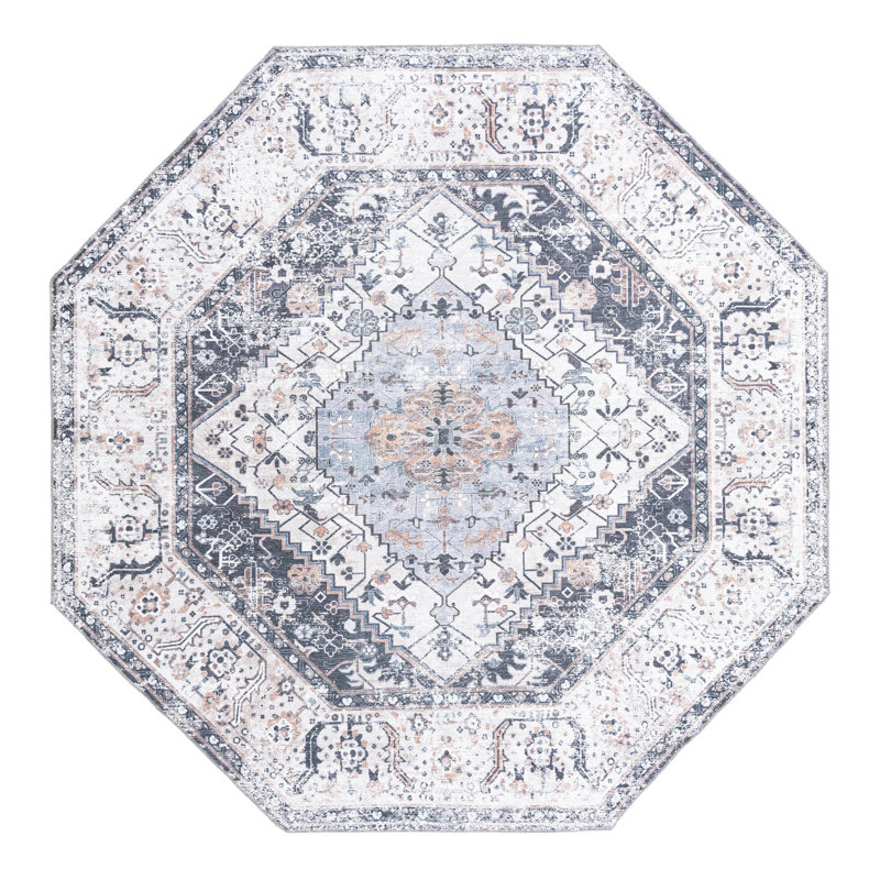 Oluremi Oriental Indoor Rug, Octagon 7'10" x 7'10"