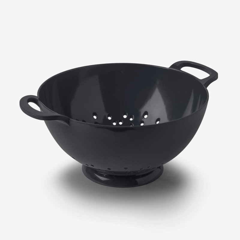 Premium Melamine Colander, 11cm H x  20cm W, Dark Grey
