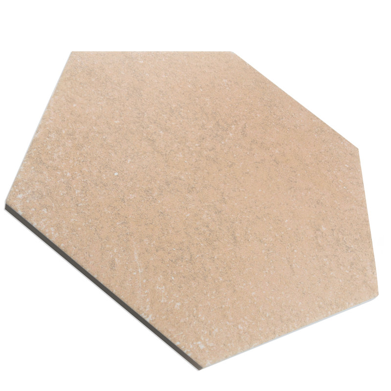 Atlas Hex 8-5/8 In. X 9-7/8 In. Porcelain Floor And Wall Tile, Brown