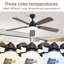 132cm Modern Dual-purpose Ceiling Fan Light with Remote Control-149747086-149747087