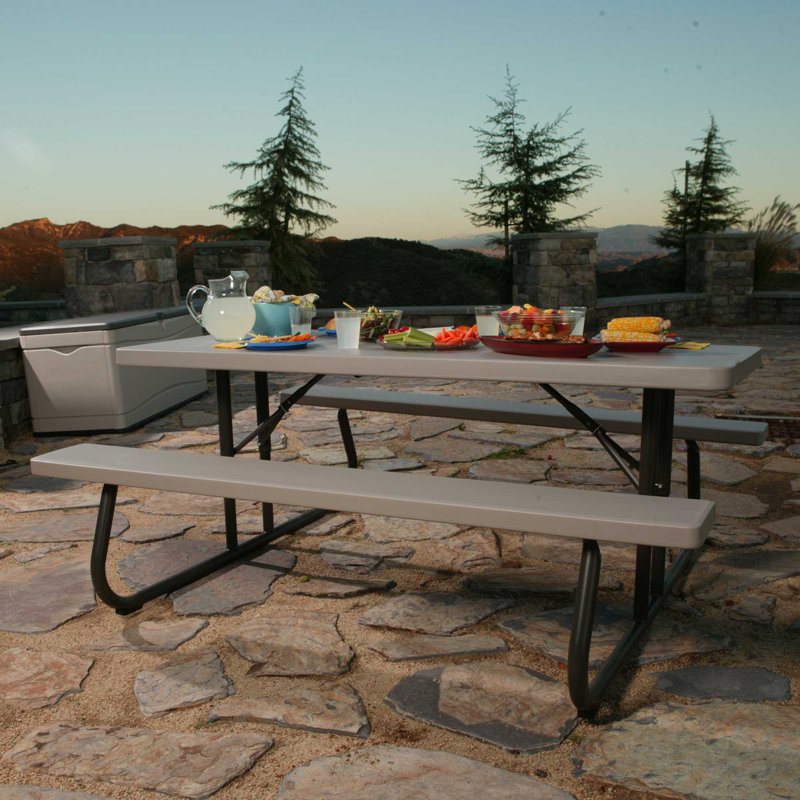 Lifetime 6-Foot Putty Folding Picnic Table with Steel Frame