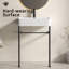 Lavabo de salle de bain autoportant 24 po * 16,5 po * 34,65 po avec pieds en acier inoxydable et support mural en céramique cuve blanche