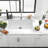 White Quartz Composite Workstation Undermount Sink 30x19 Inch – Extra Deep, Sound Absorbing, Premium Quartz