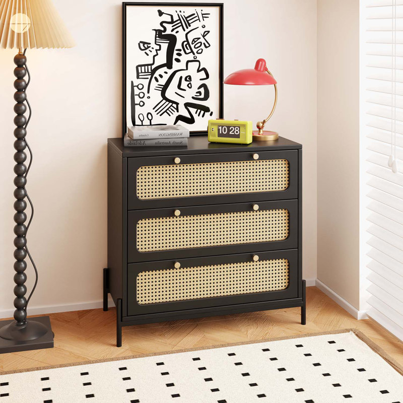 Commode 3 tiroirs Aviyanah Scotty, Gris