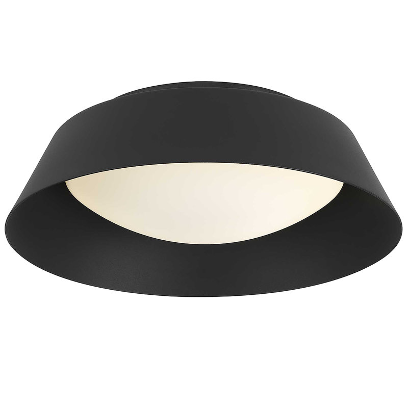 Plafonnier encastré 11 po à DEL noir, Noir, H 3,25 po x l 11 po x P 11 po