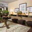 Lotus Dining Table w/Glass Top-Antique Gold/Bronze-60070912