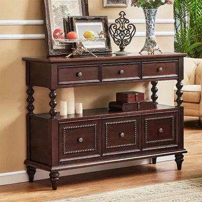 Solid Wood Top Console Table